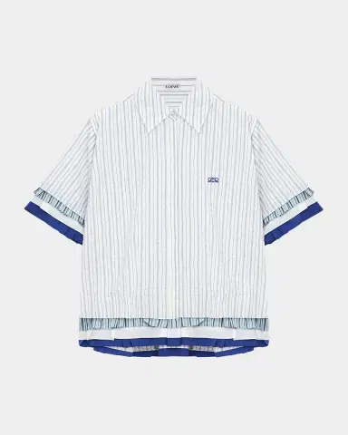 Loewe Short-Sleeve Layered Button-Down Shirt | Thumbnail 6 Loewe Short-Sleeve Layered Button-Down Shirt | Thumbnail 6