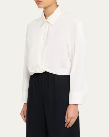 A.L.C. Leo Twist-Front Cotton Lawn Top | Thumbnail 4 A.L.C. Leo Twist-Front Cotton Lawn Top | Thumbnail 4