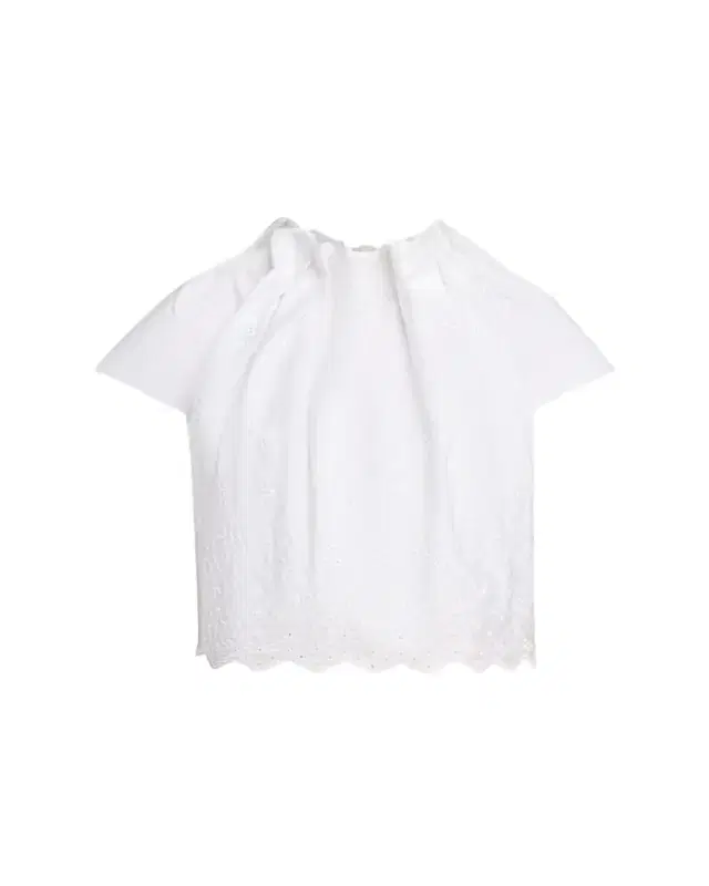 Eyelet Embroidered Sculpted-Neck Cap-Sleeve Top