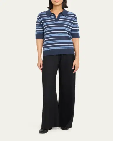 TWP Slightly Oversized Striped Cashmere Polo | Thumbnail 2 TWP Slightly Oversized Striped Cashmere Polo | Thumbnail 2