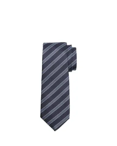 ZEGNA Men's Herringbone Stripe Silk Tie | Thumbnail 1