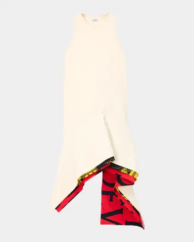 Loewe Sleeveless Layered Asymmetric Mini Dress | Thumbnail 2 Loewe Sleeveless Layered Asymmetric Mini Dress | Thumbnail 2