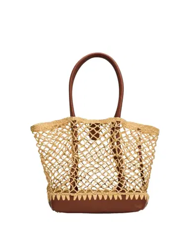 Simkhai Caspian Open-Work Raffia Tote Bag | Thumbnail 1