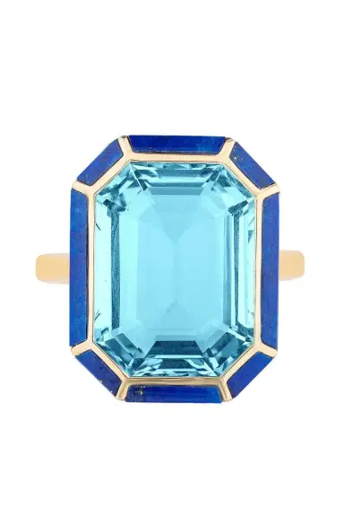 GOSHWARA Blue Topaz Lapis Melange Ring | Thumbnail 5