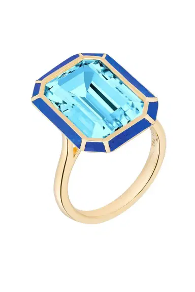 GOSHWARA Blue Topaz Lapis Melange Ring | Thumbnail 1