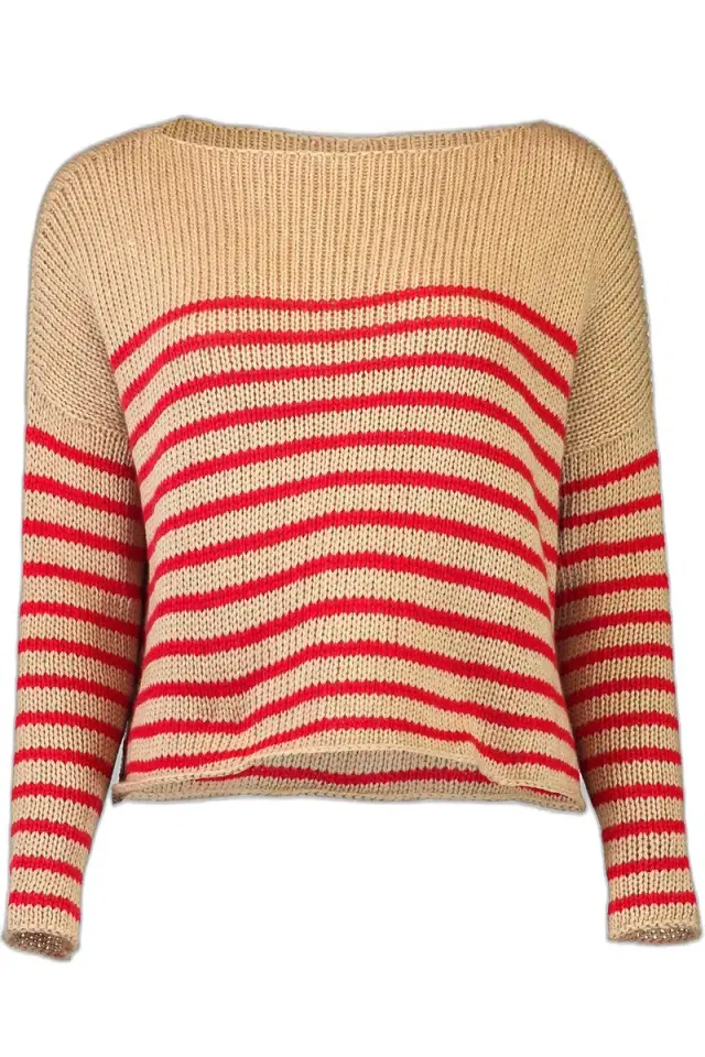 Boat Neck Striped Sweater