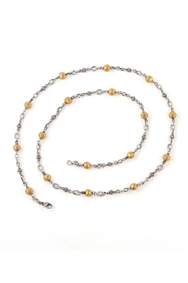 Sylva & Cie Diamond Bead Antique Necklace