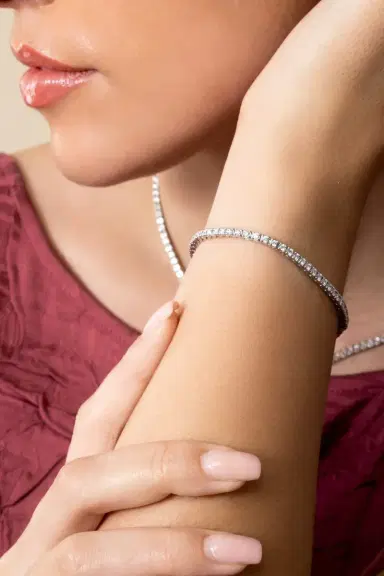 WITH LOVE Diamond Round Tennis Bracelet - 2ct | Thumbnail 2