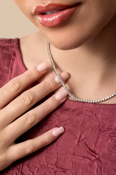 WITH LOVE Diamond Tennis Necklace - 7ct | Thumbnail 2