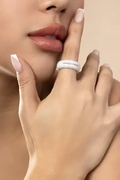 ROBERTO DEMEGLIO Diamond Two Section White Pura Stretch Ring | Thumbnail 2 ROBERTO DEMEGLIO Diamond Two Section White Pura Stretch Ring | Thumbnail 2