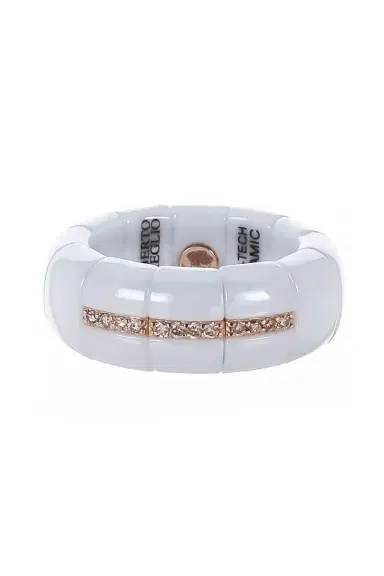 ROBERTO DEMEGLIO Diamond Two Section White Pura Stretch Ring | Thumbnail 1 ROBERTO DEMEGLIO Diamond Two Section White Pura Stretch Ring | Thumbnail 1