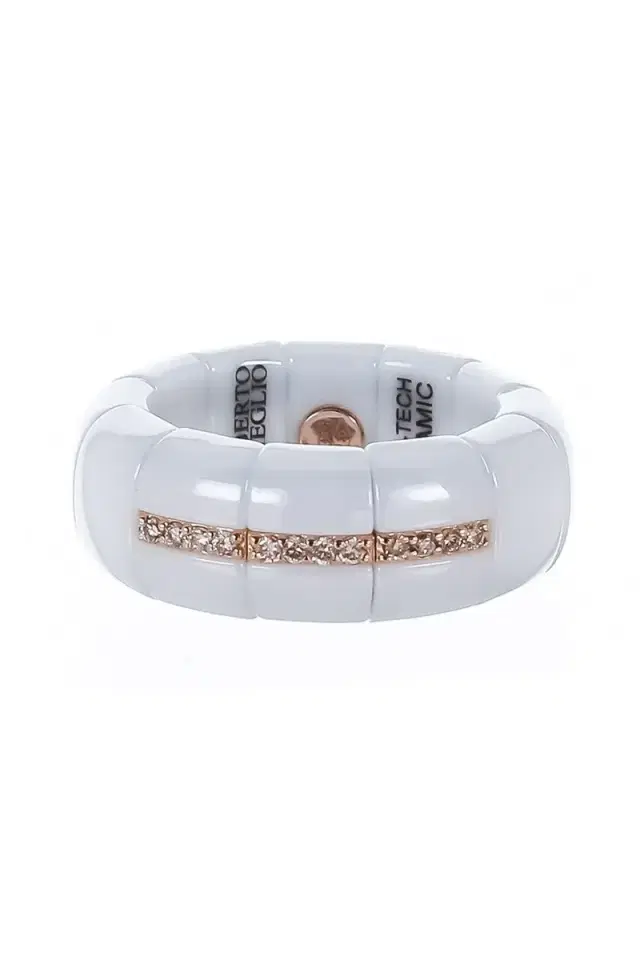 Diamond Two Section White Pura Stretch Ring