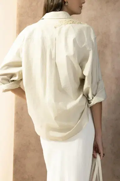 Brunello Cucinelli Halo Emrbroidered Long Sleeve Shirt | Thumbnail 4 Brunello Cucinelli Halo Emrbroidered Long Sleeve Shirt | Thumbnail 4