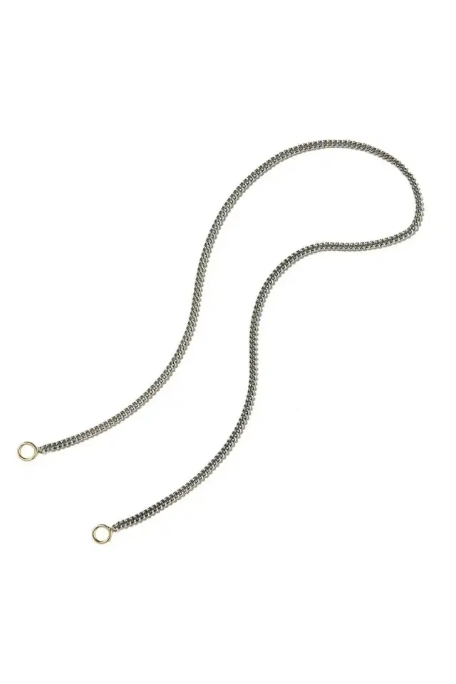 Marla Aaron Mixed Metal Not So Heavy Curb Chain Necklace - Silver - 15in