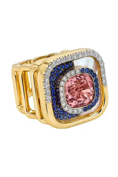 EDINA KISS Pink Tourmaline Pearl Mid Century Ring | Thumbnail 5 EDINA KISS Pink Tourmaline Pearl Mid Century Ring | Thumbnail 5