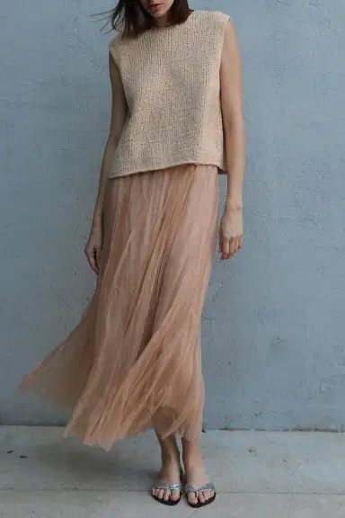 LOUIZA BABOURYAN Sleeveless Tie Back Sweater | Thumbnail 2
