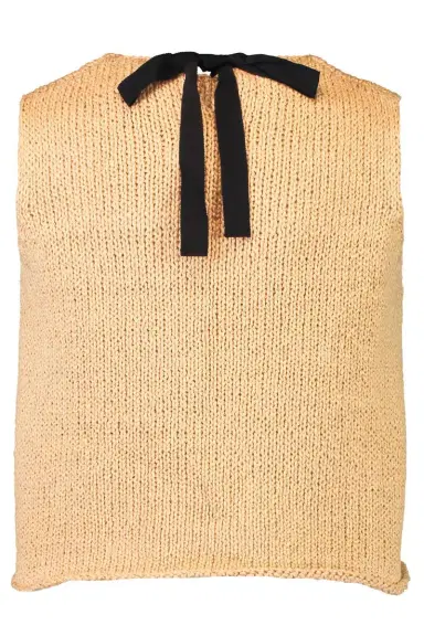 LOUIZA BABOURYAN Sleeveless Tie Back Sweater | Thumbnail 3