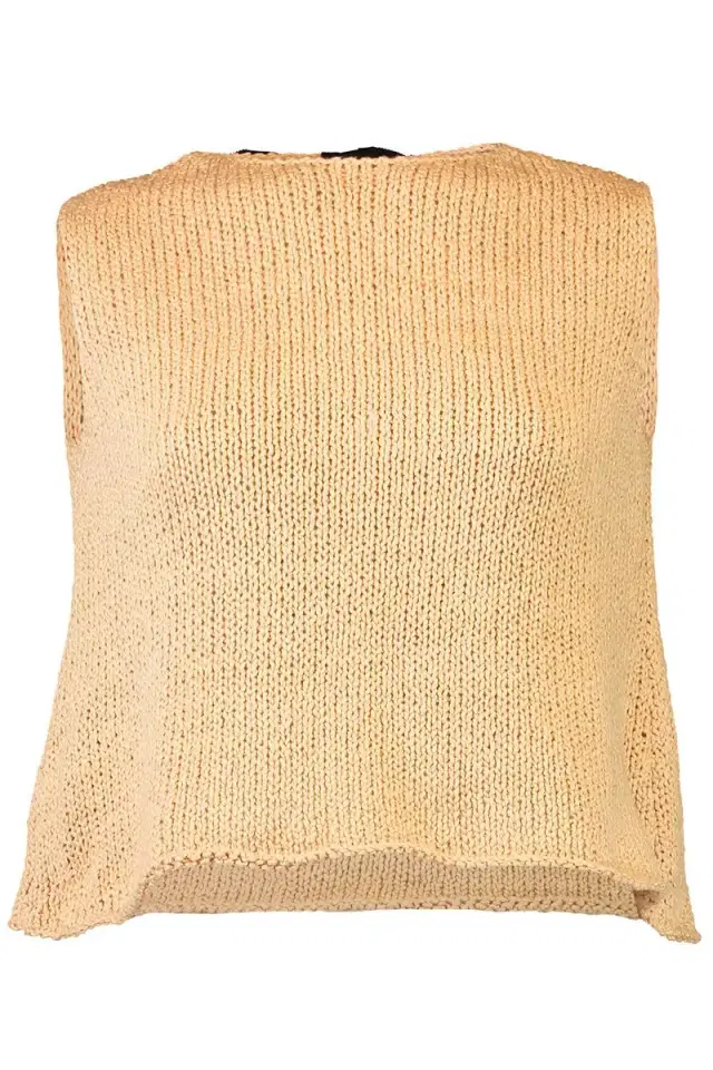 LOUIZA BABOURYAN Sleeveless Tie Back Sweater