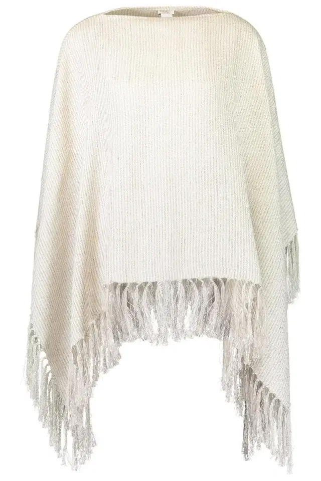 Stripe Fringe Poncho