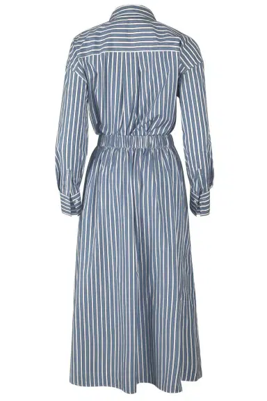 Brunello Cucinelli Wide Stripe Skirt Overlay Shirt Dress | Thumbnail 5