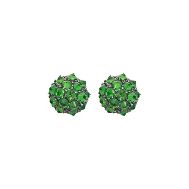 GOSHWARA Goshwara G-One 18K White Gold Tsavorite Studs Earrings by The Solist | Thumbnail 1