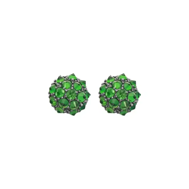 GOSHWARA Goshwara G-One 18K White Gold Tsavorite Studs Earrings by The Solist