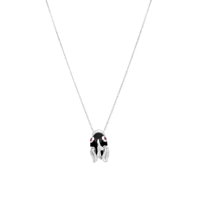 Roberto Coin Roberto Coin 18K White Gold & Black Enamel Diamond Pendant Necklace by The Solist