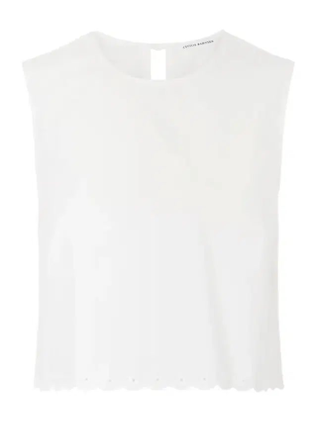 Deeba Broderie Anglaise Cotton Vest