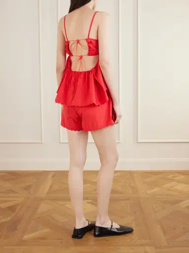 Cecilie Bahnsen Selena Broderie Anglaise-trimmed Cotton-blend Top | Thumbnail 3