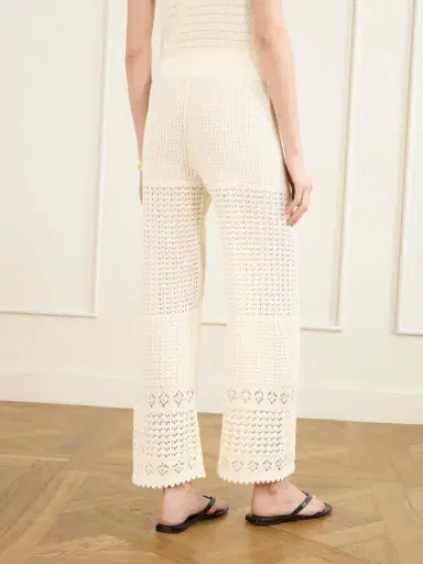 Eres Embleme Crochet-knit Straight-leg Pants | Thumbnail 4 Eres Embleme Crochet-knit Straight-leg Pants | Thumbnail 4