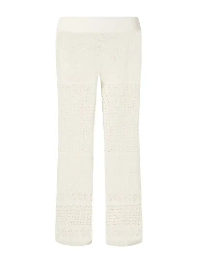Embleme Crochet-knit Straight-leg Pants