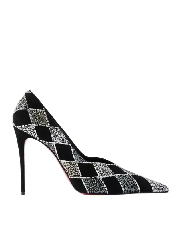 Doria 100 Crystal-embellished Suede Pumps