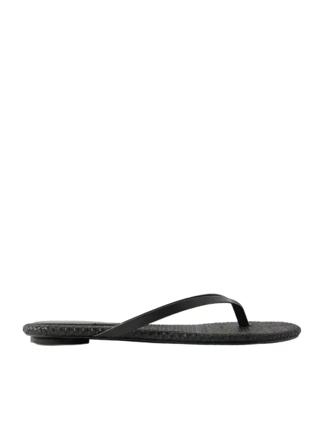 St. Agni Woven Leather Flip Flops