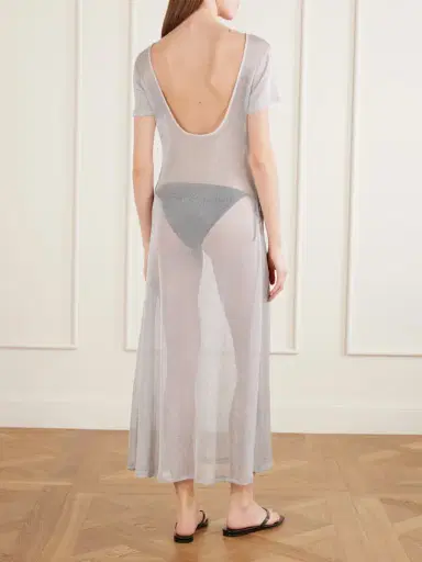 Staud Zinc Metallic Knitted Cover-up | Thumbnail 3 Staud Zinc Metallic Knitted Cover-up | Thumbnail 3
