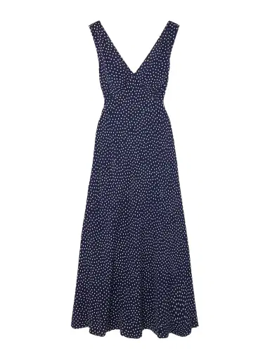 Rixo Sandrine Polka-dot Crepe Midi Dress | Thumbnail 1 Rixo Sandrine Polka-dot Crepe Midi Dress | Thumbnail 1