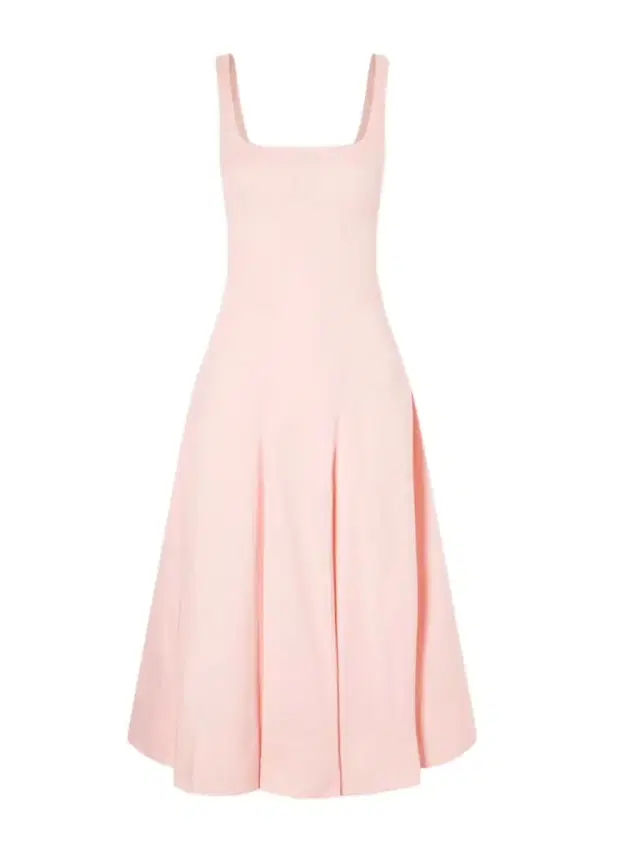 Staud Willow Pleated Cotton-blend Midi Dress