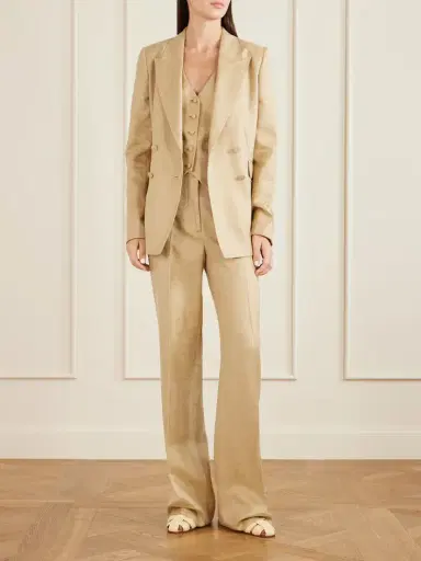 Gabriela Hearst Coleridge Wool, Silk And Linen-blend Twill Vest | Thumbnail 2 Gabriela Hearst Coleridge Wool, Silk And Linen-blend Twill Vest | Thumbnail 2