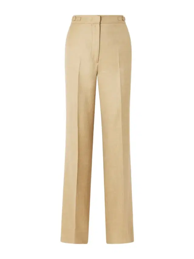 Vesta Wool, Silk And Linen-blend Flared Pants