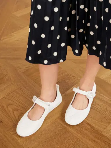 Roger Vivier Viv Low Buckled Leather And Rubber-trimmed Twill Ballet Flats | Thumbnail 2