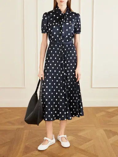 Roger Vivier Viv Low Buckled Leather And Rubber-trimmed Twill Ballet Flats | Thumbnail 4