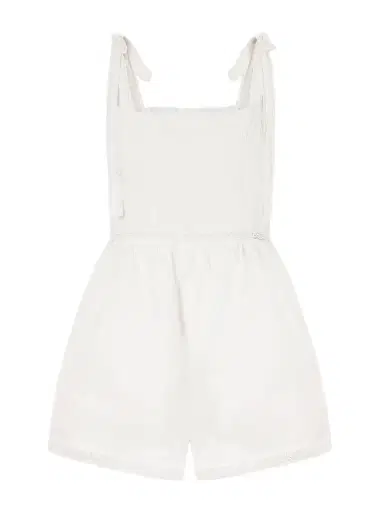 Faithfull Emilia Lace-trimmed Cotton Playsuit | Thumbnail 1
