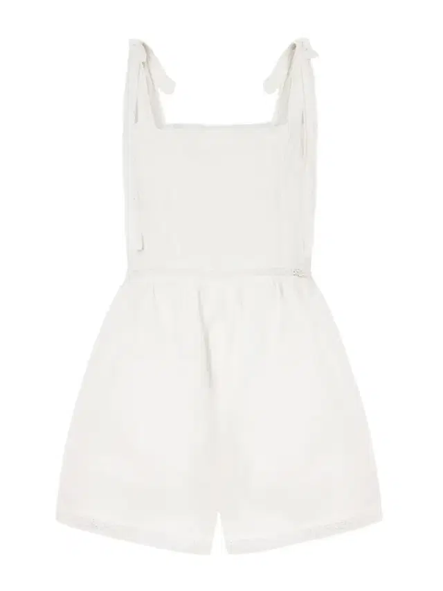 Emilia Lace-trimmed Cotton Playsuit