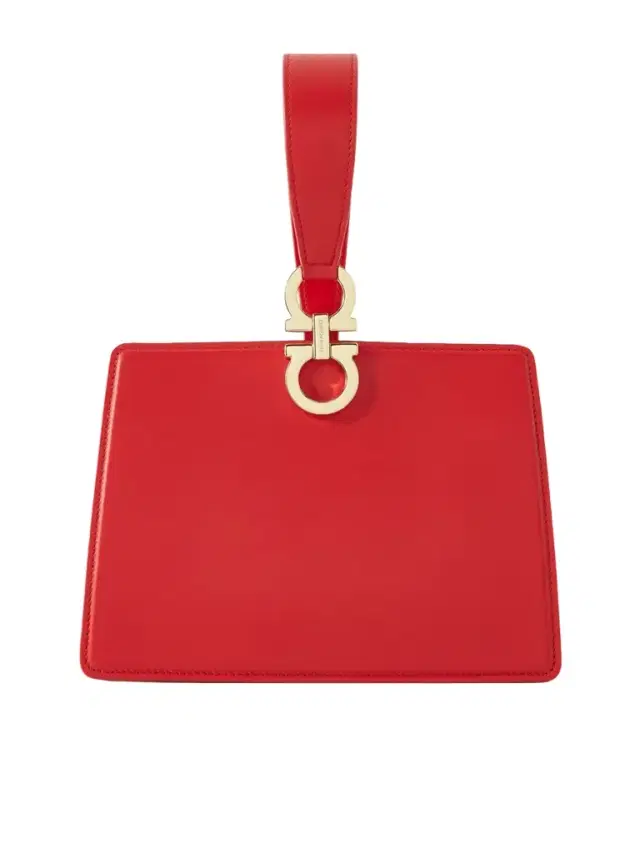 Mini Embellished Glossed-leather Clutch