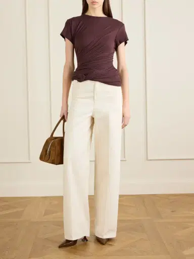 Magda Butrym Gathered Cotton-blend T-shirt | Thumbnail 2
