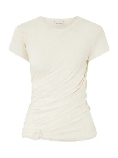 Magda Butrym Gathered Jersey T-shirt | Thumbnail 1 Magda Butrym Gathered Jersey T-shirt | Thumbnail 1