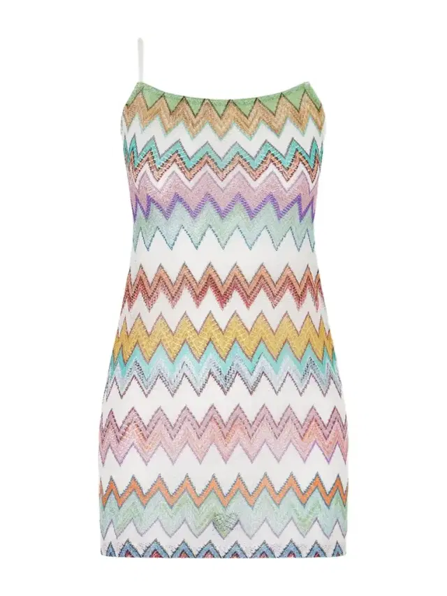Striped Metallic Crocheted-knit Cover-up