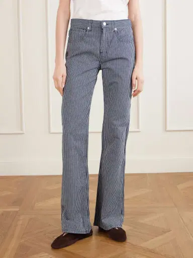 Nili Lotan Celia Striped Straight-leg Jeans | Thumbnail 3 Nili Lotan Celia Striped Straight-leg Jeans | Thumbnail 3