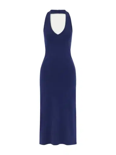 Nili Lotan Stevie Cotton-jersey Halterneck Midi Dress | Thumbnail 1 Nili Lotan Stevie Cotton-jersey Halterneck Midi Dress | Thumbnail 1