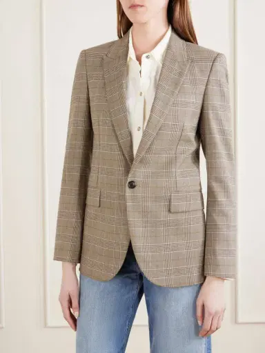 Nili Lotan Anabel Prince Of Wales Checked Twill Blazer | Thumbnail 3