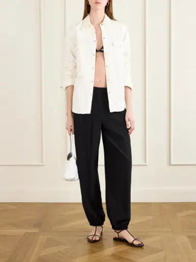 Nili Lotan Parisa Silk Tapered Pants | Thumbnail 2